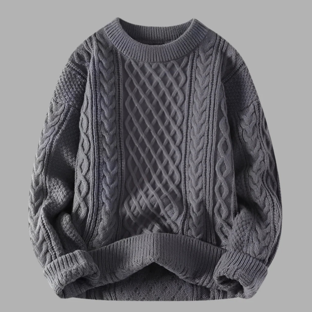 Damski sweter z dzianiny warkoczowej | Styl klasyczny
