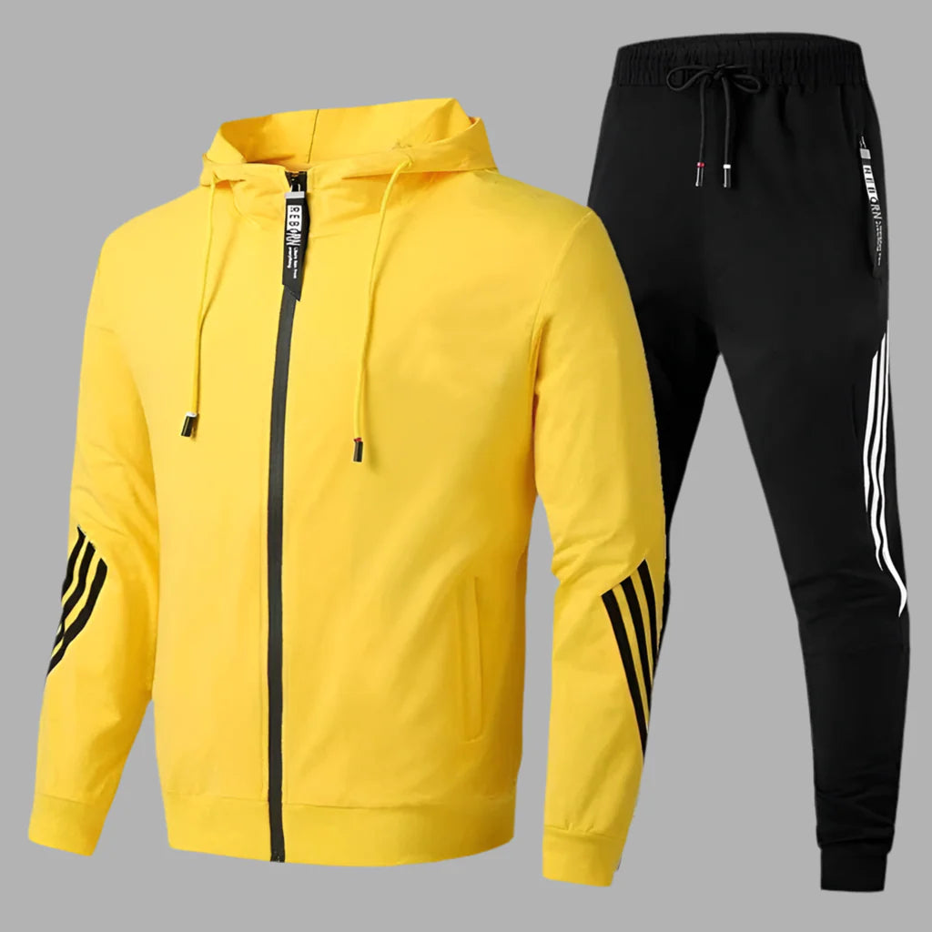 Męski sportowy komplet dresowy z kapturem | Styl casualowy