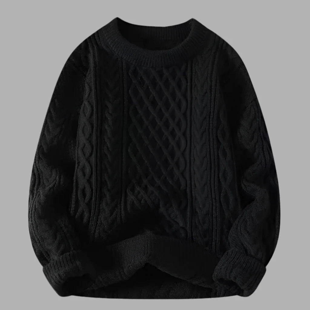 Damski sweter z dzianiny warkoczowej | Styl klasyczny
