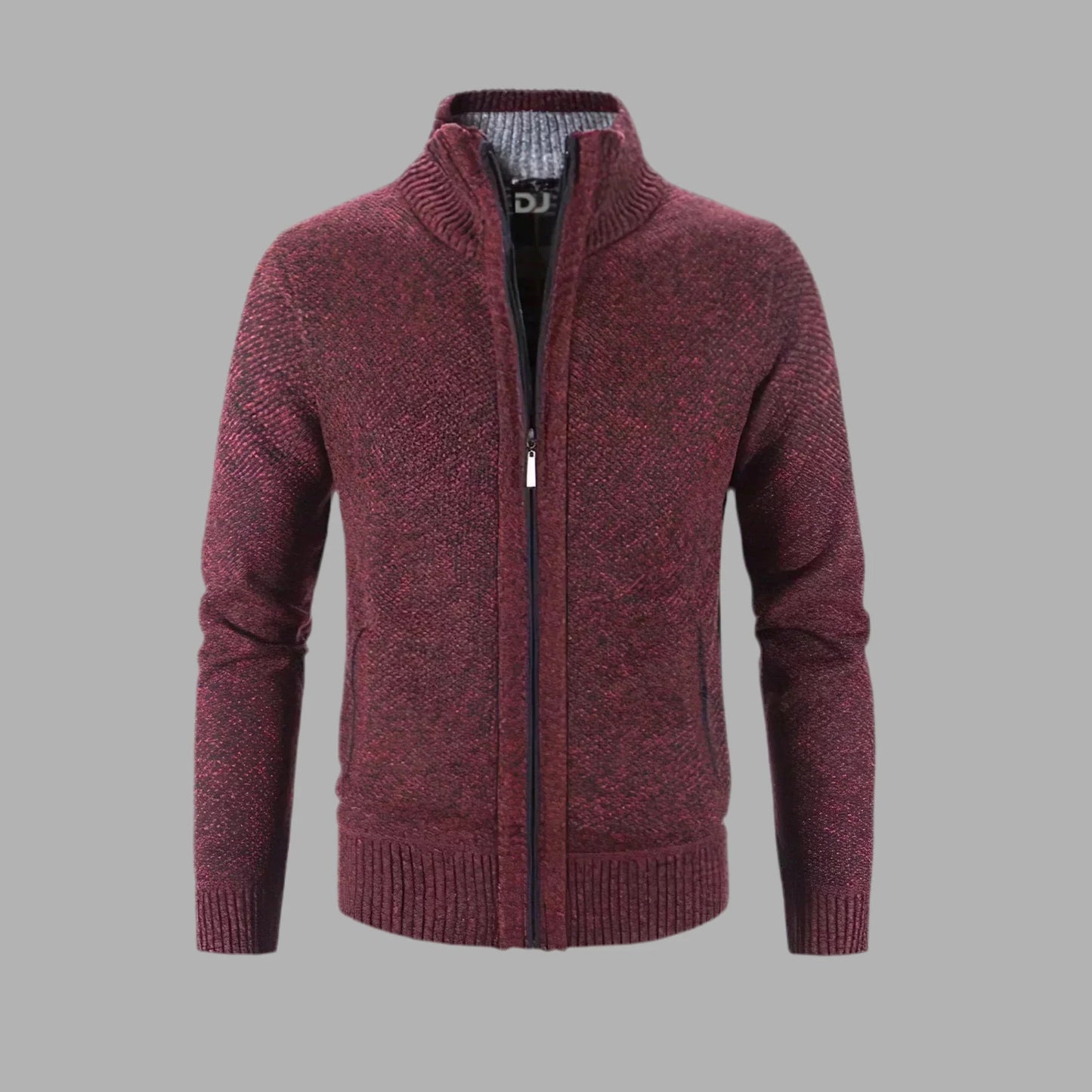 Męska bluza zapinana na zamek z prążkowanymi mankietami | Styl casualowy