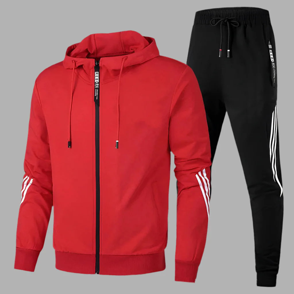 Męski sportowy komplet dresowy z kapturem | Styl casualowy