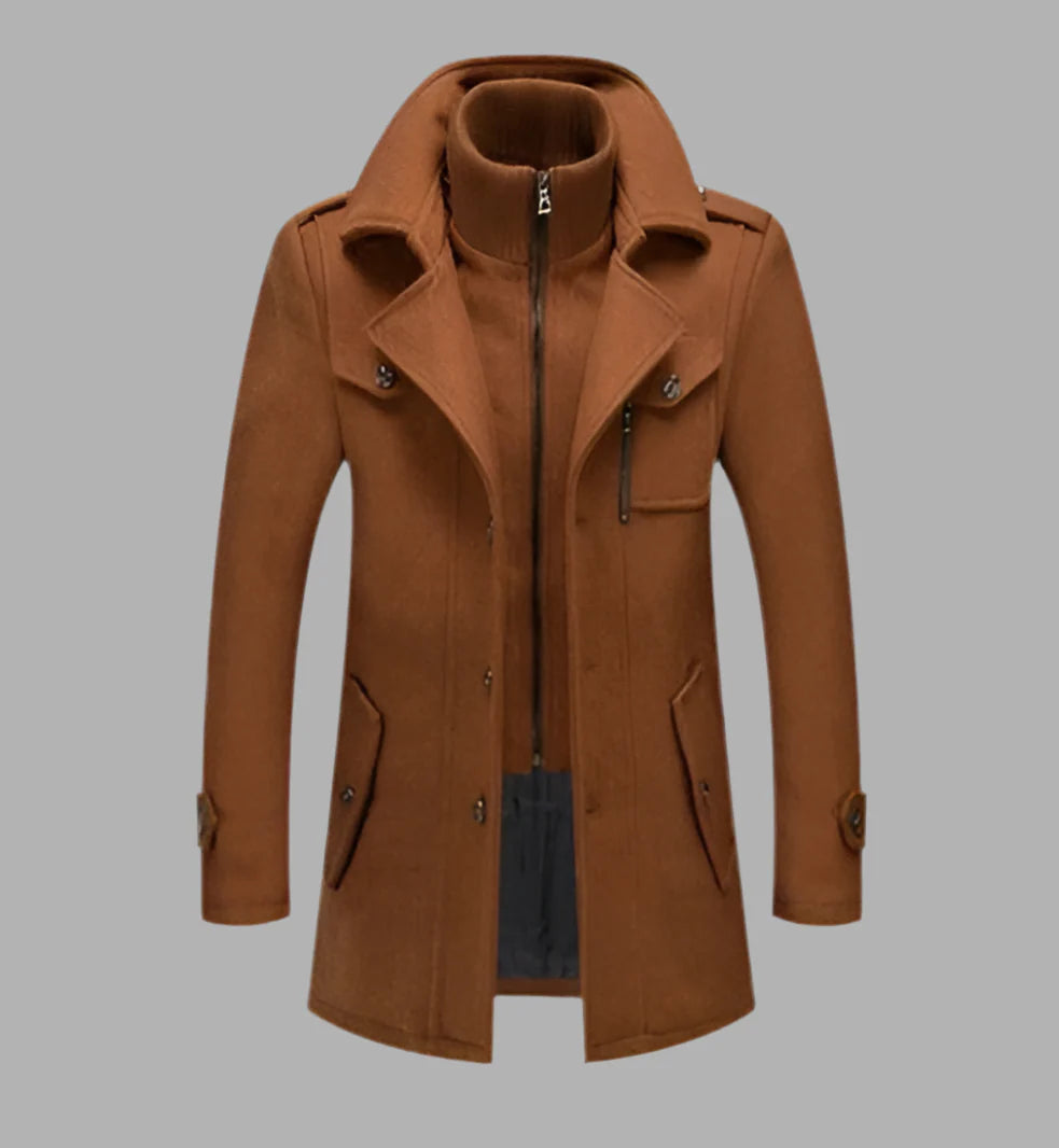 Męska marynarka z kołnierzem i kieszeniami | Styl elegancki