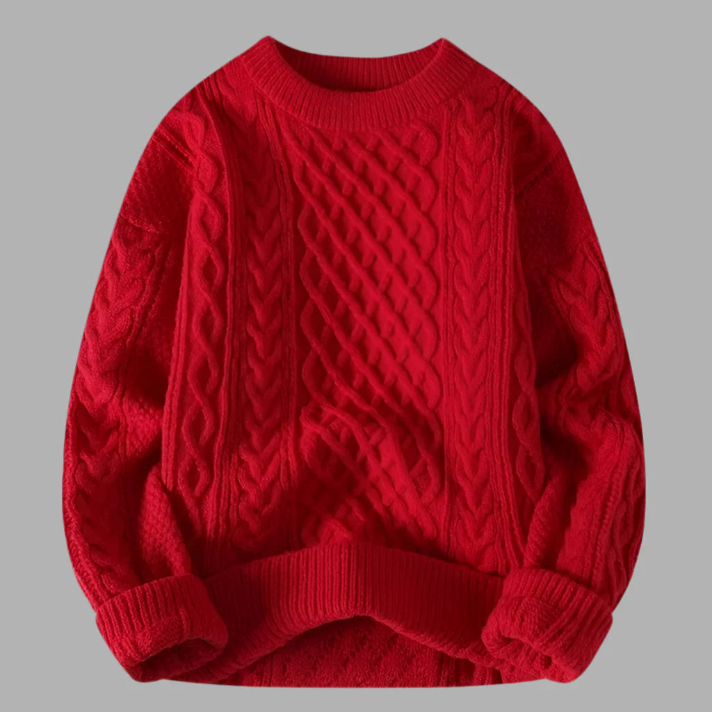 Damski sweter z dzianiny warkoczowej | Styl klasyczny