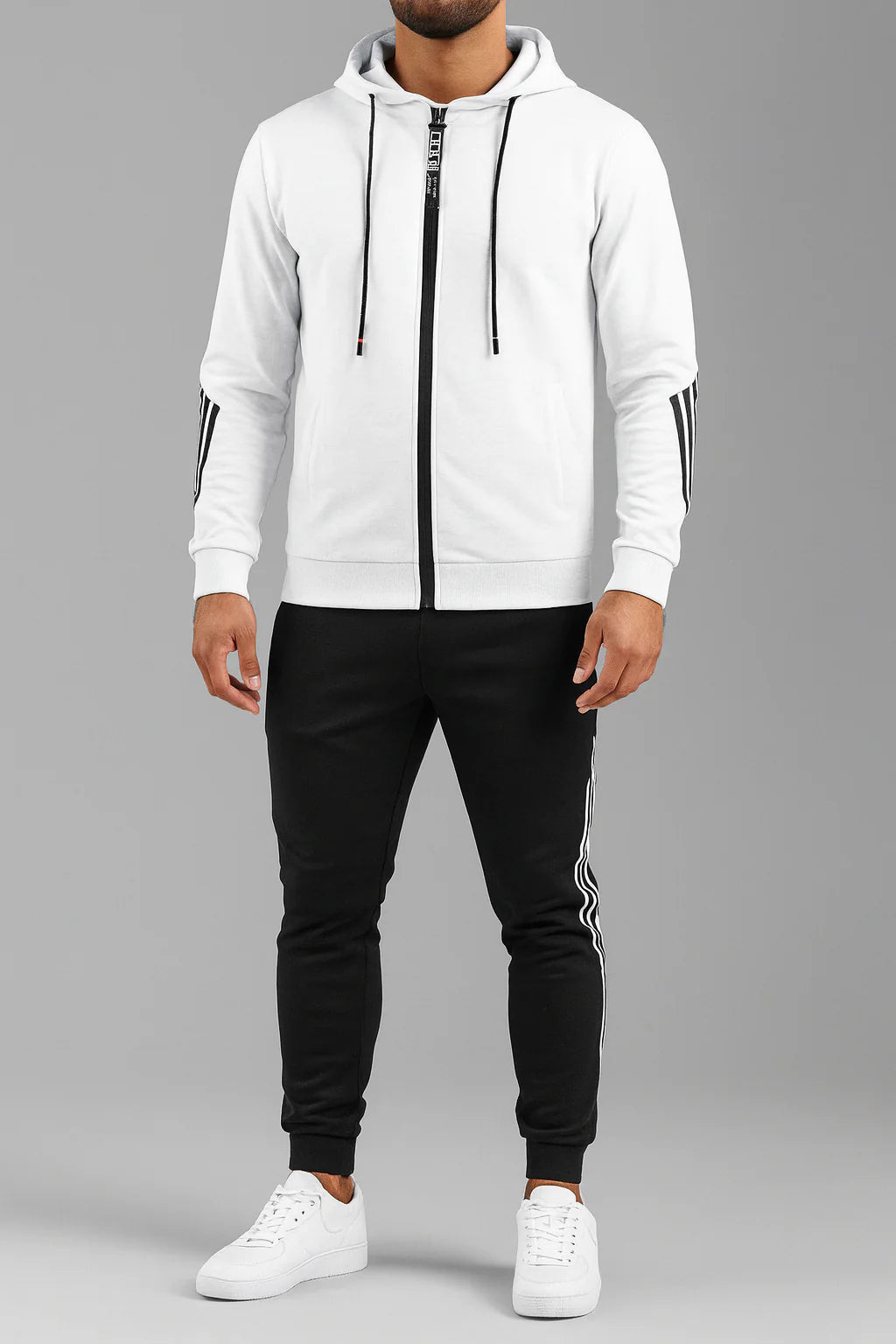 Męski sportowy komplet dresowy z kapturem | Styl casualowy