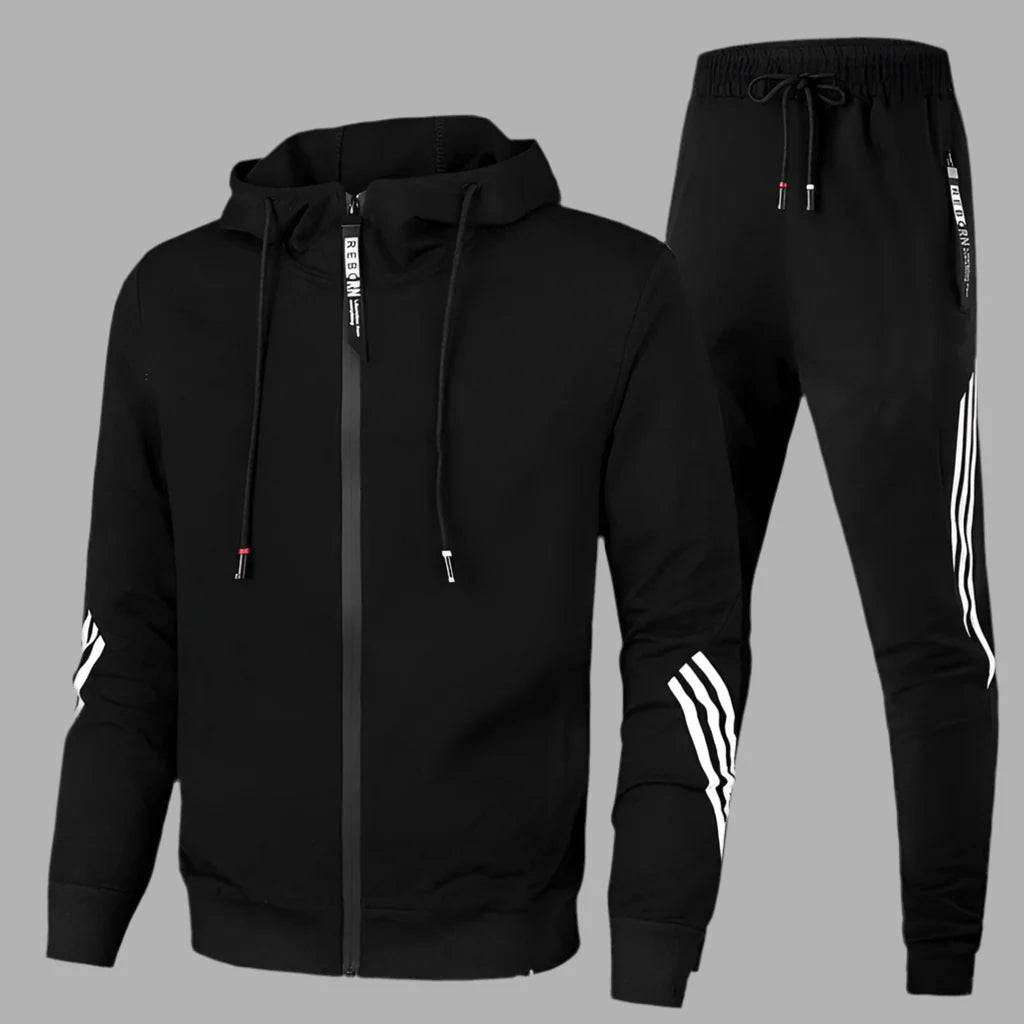 Męski sportowy komplet dresowy z kapturem | Styl casualowy