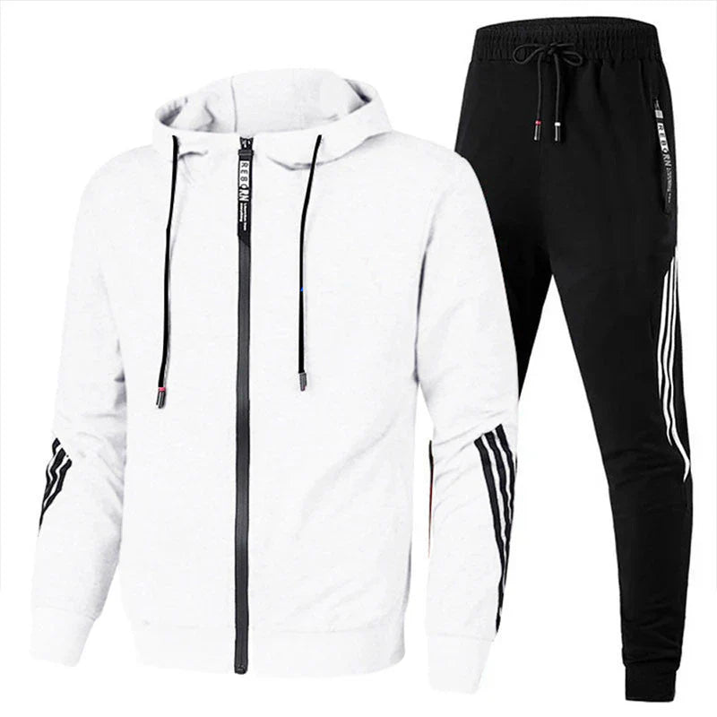 Męski sportowy komplet dresowy z kapturem | Styl casualowy