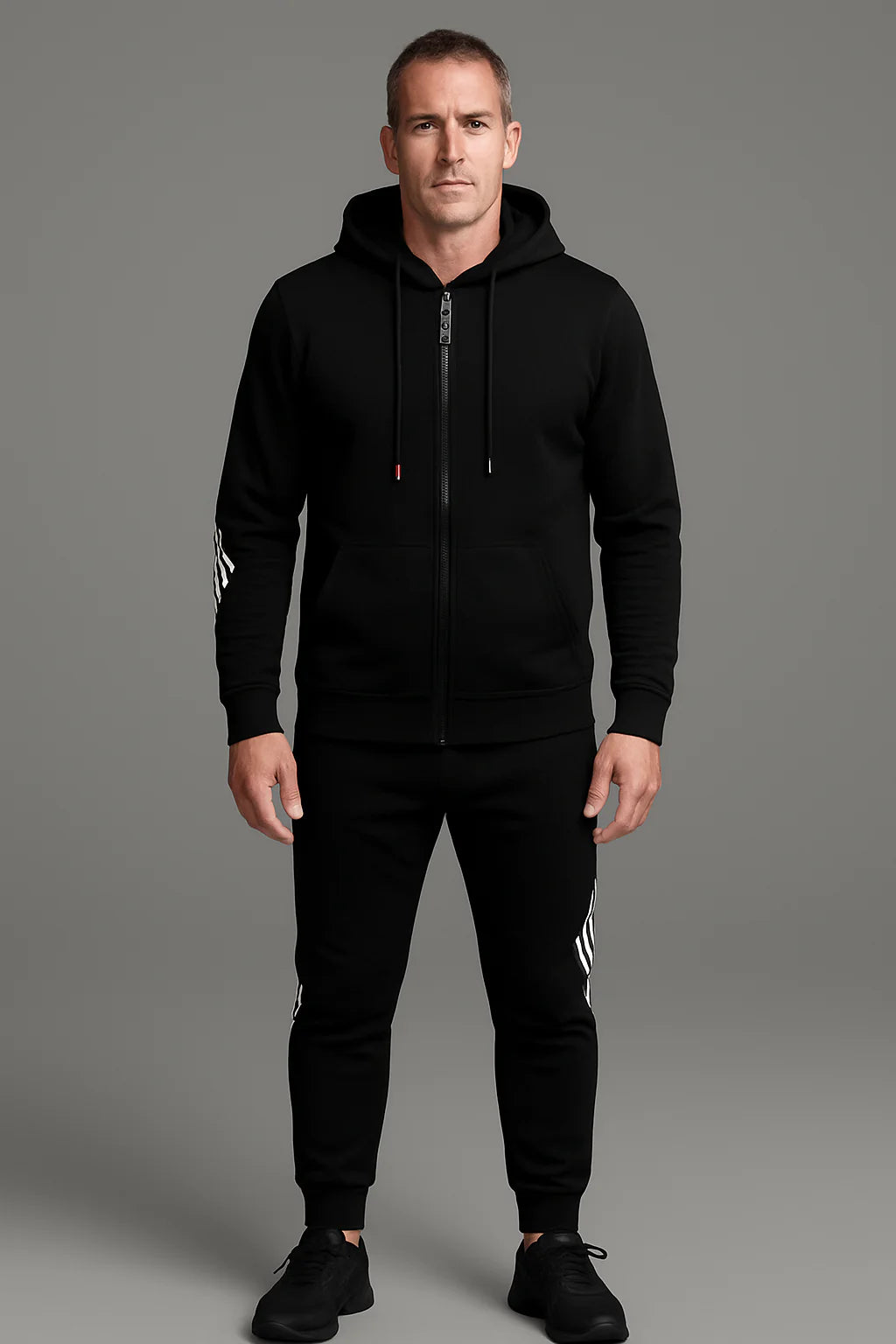 Męski sportowy komplet dresowy z kapturem | Styl casualowy