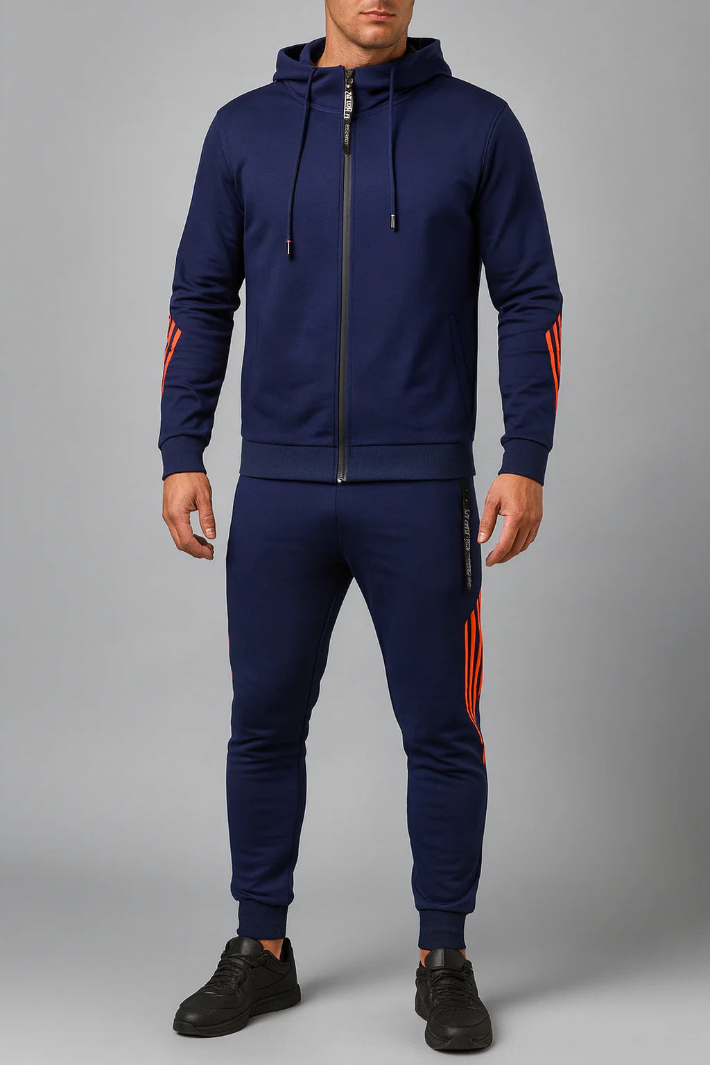 Męski sportowy komplet dresowy z kapturem | Styl casualowy