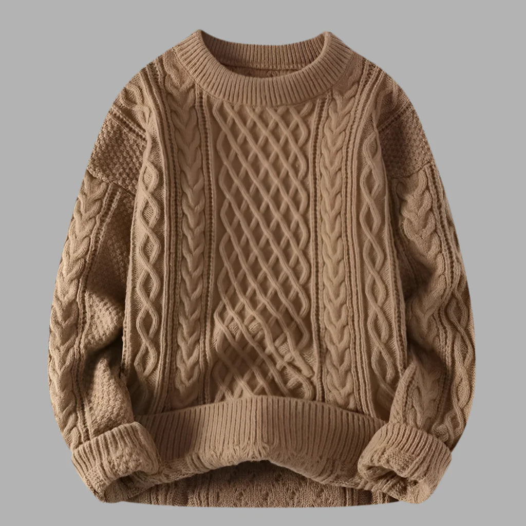 Damski sweter z dzianiny warkoczowej | Styl klasyczny