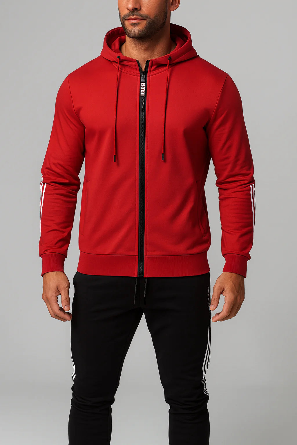 Męski sportowy komplet dresowy z kapturem | Styl casualowy