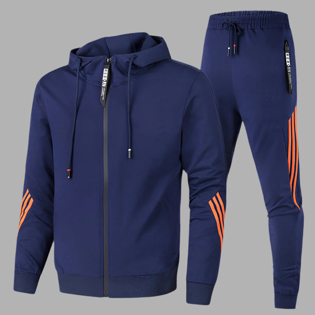 Męski sportowy komplet dresowy z kapturem | Styl casualowy