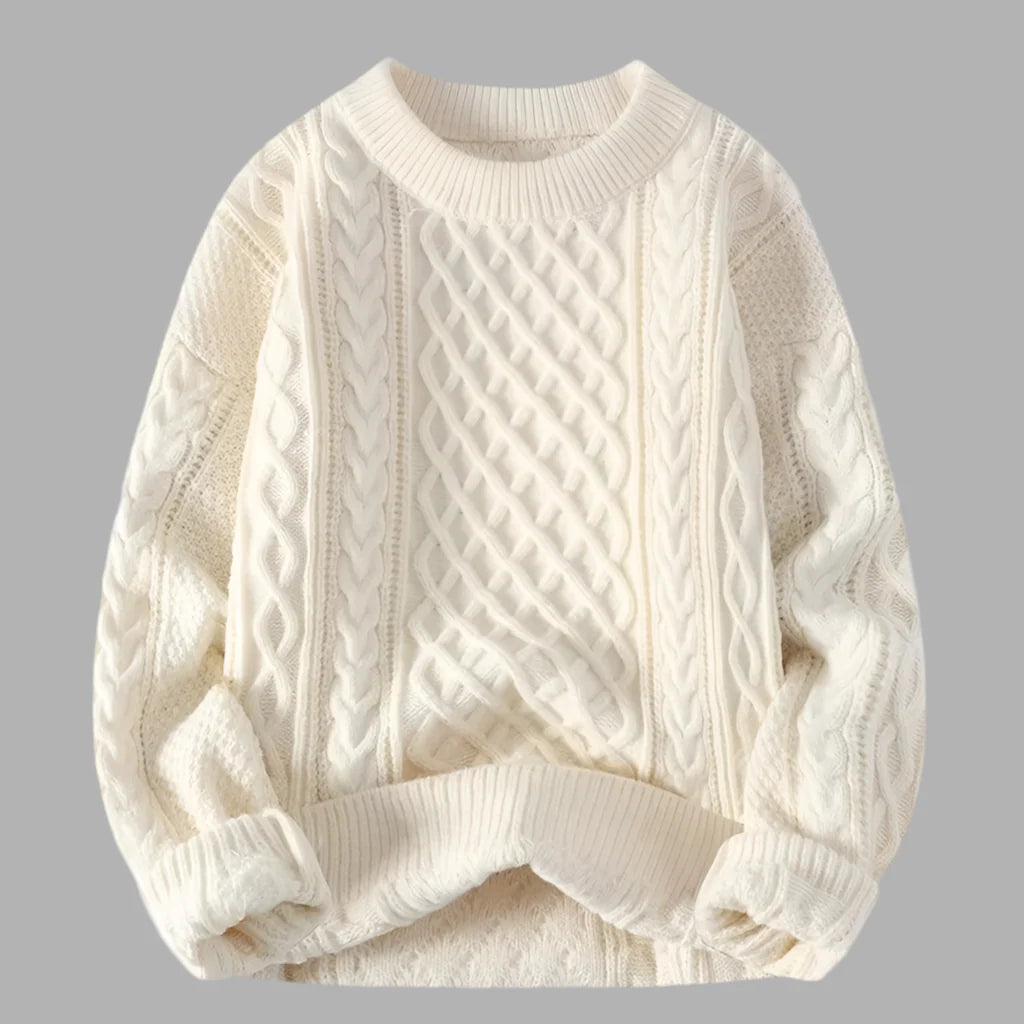 Damski sweter z dzianiny warkoczowej | Styl klasyczny