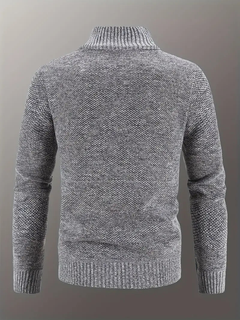 Męska dzianinowa kurtka zapinana na zamek | Styl casualowy