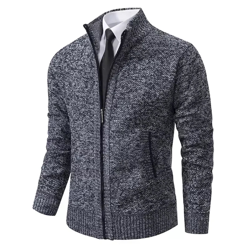 Męska dzianinowa kurtka zapinana na zamek | Styl casualowy