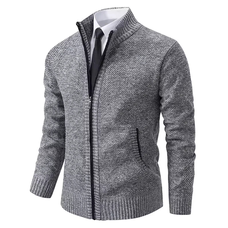 Męska dzianinowa kurtka zapinana na zamek | Styl casualowy