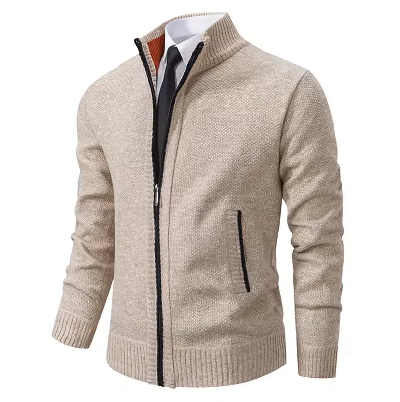 Męska dzianinowa kurtka zapinana na zamek | Styl casualowy