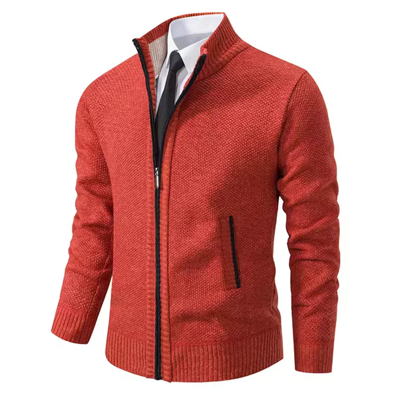 Męska dzianinowa kurtka zapinana na zamek | Styl casualowy