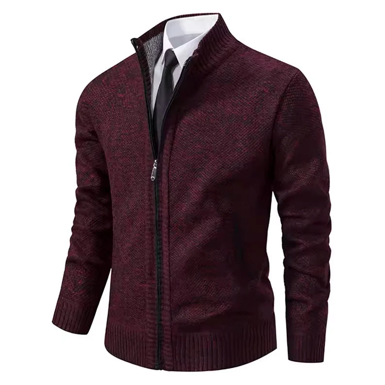 Męska dzianinowa kurtka zapinana na zamek | Styl casualowy