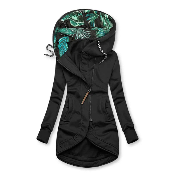 Damska bluza z kapturem o asymetrycznym kroju | Styl casualowy
