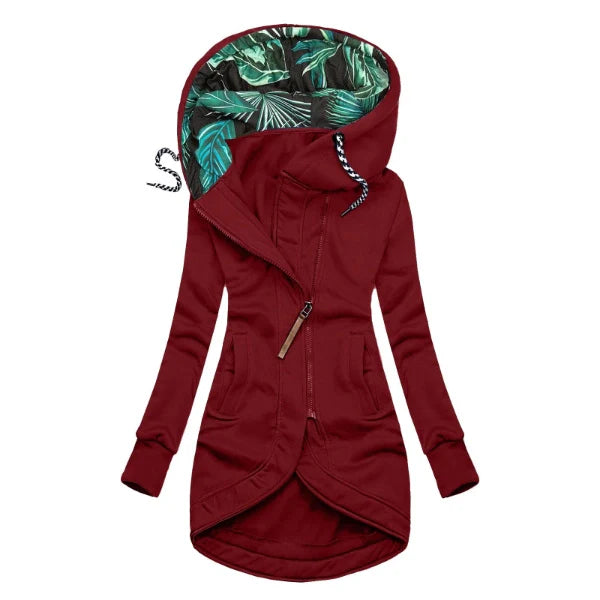Damska bluza z kapturem o asymetrycznym kroju | Styl casualowy