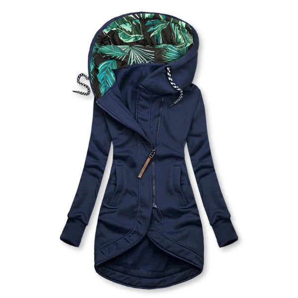 Damska bluza z kapturem o asymetrycznym kroju | Styl casualowy