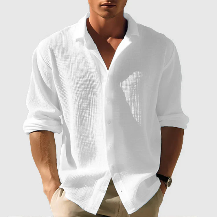 Męska koszulka polo z długim rękawem i kołnierzykiem | Styl casualowy