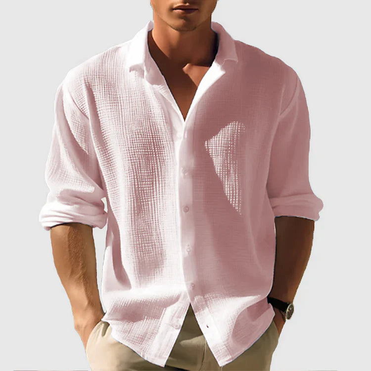 Męska koszulka polo z długim rękawem i kołnierzykiem | Styl casualowy
