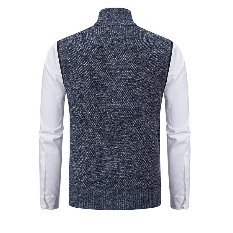 Męska kamizelka dzianinowa z zamkiem błyskawicznym | Styl elegancki
