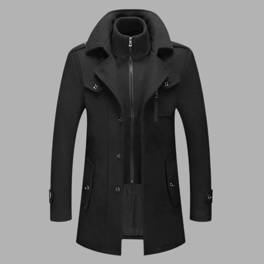 Męska marynarka z kołnierzem i kieszeniami | Styl elegancki