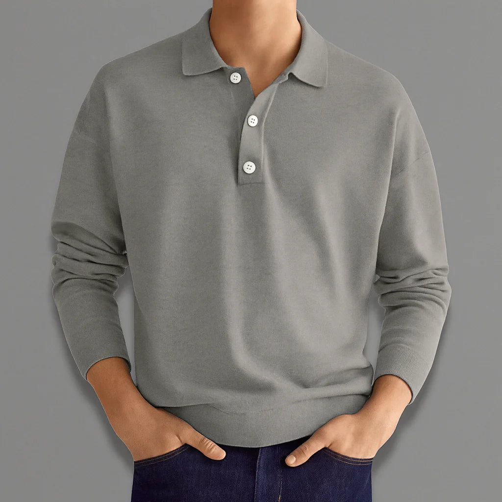 Męska koszulka polo z długim rękawem | Styl casualowy