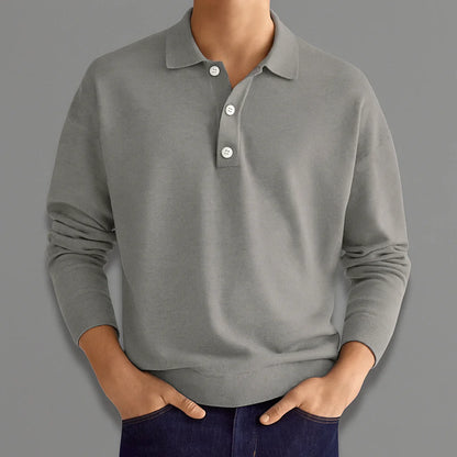 Męska koszulka polo z długim rękawem | Styl casualowy
