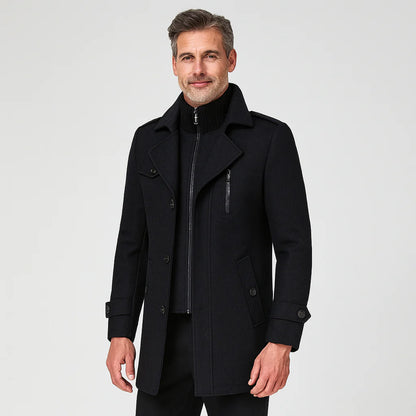 Męska marynarka z kołnierzem i kieszeniami | Styl elegancki