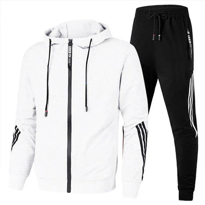 Męski sportowy komplet dresowy z kapturem | Styl casualowy