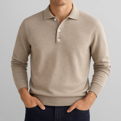 Męska koszulka polo z długim rękawem | Styl casualowy