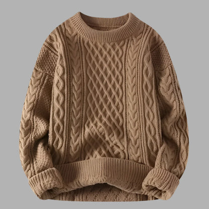 Damski sweter z dzianiny warkoczowej | Styl klasyczny