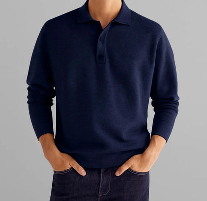 Męska koszulka polo z długim rękawem | Styl casualowy