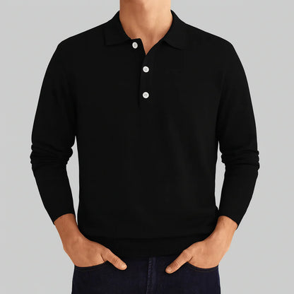 Męska koszulka polo z długim rękawem | Styl casualowy