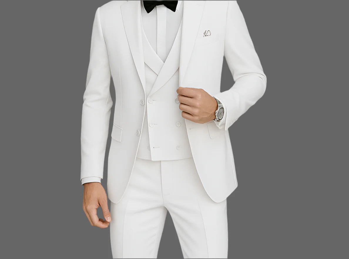 Męski elegancki garnitur trzyczęściowy | Styl formalny