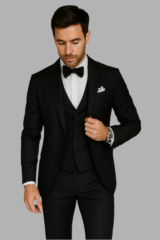 Męski elegancki garnitur trzyczęściowy | Styl formalny