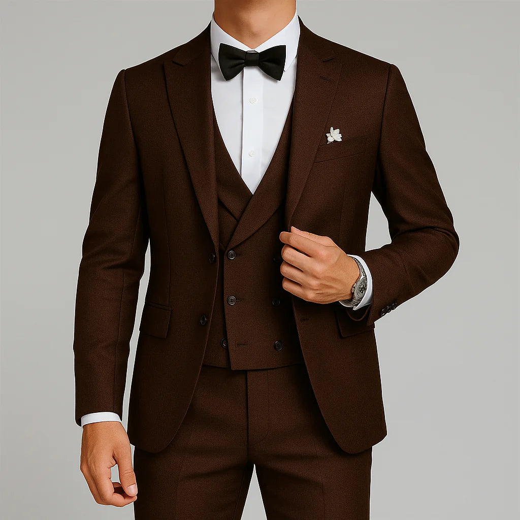 Męski elegancki garnitur trzyczęściowy | Styl formalny