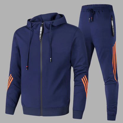 Męski sportowy komplet dresowy z kapturem | Styl casualowy