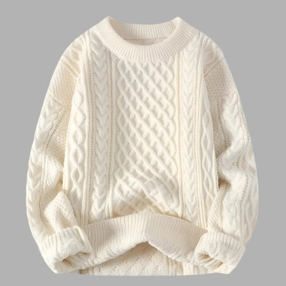 Damski sweter z dzianiny warkoczowej | Styl klasyczny