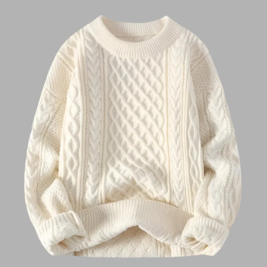 Damski sweter z dzianiny warkoczowej | Styl klasyczny