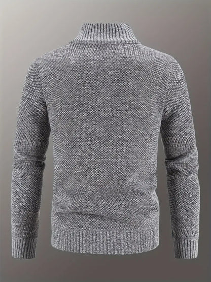 Męska dzianinowa kurtka zapinana na zamek | Styl casualowy