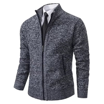 Męska dzianinowa kurtka zapinana na zamek | Styl casualowy