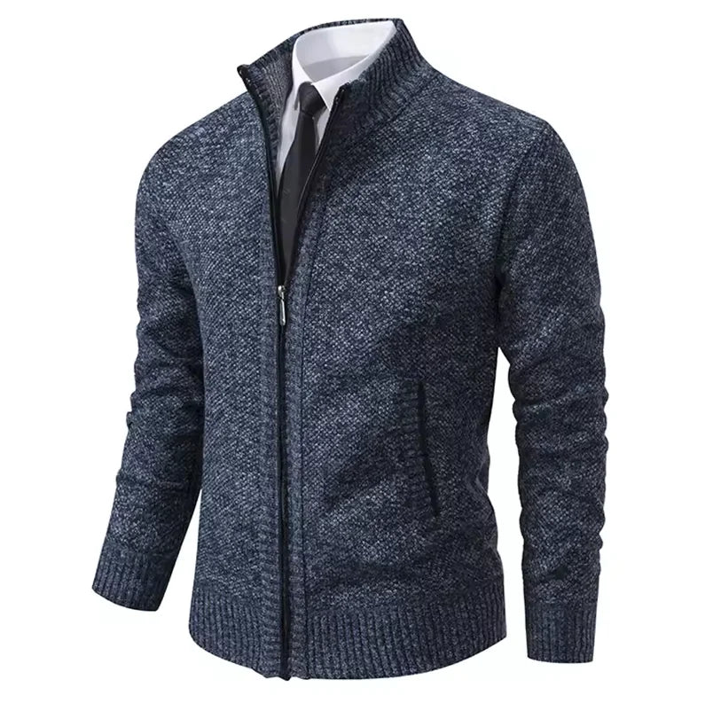 Męska dzianinowa kurtka zapinana na zamek | Styl casualowy