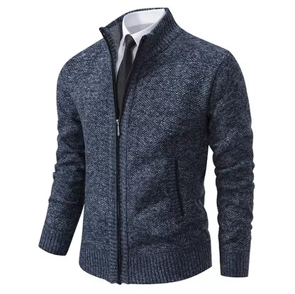 Męska dzianinowa kurtka zapinana na zamek | Styl casualowy