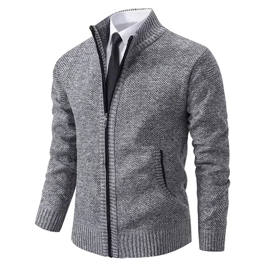 Męska dzianinowa kurtka zapinana na zamek | Styl casualowy