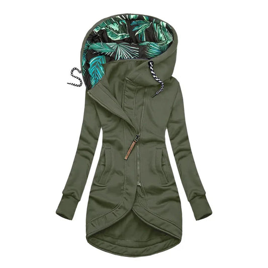 Damska bluza z kapturem o asymetrycznym kroju | Styl casualowy