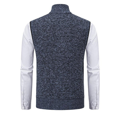 Męska kamizelka dzianinowa z zamkiem błyskawicznym | Styl elegancki